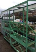 1 x Metal Outdoor Retail Display Cage In Green - Dimensions: H210 x W120 x D100cm - Supplied As Show
