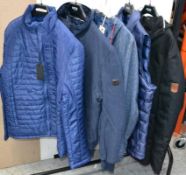 5 x Assorted Branded Mens Outerwear - Includes Coats, Jackets & Body Walmers - New Stock With Tags -