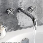 1 x Alexa Wall Mounted Basin And Bath Mixer Tap Pack - TAP06 - Unused Stock - Ref: DSY134 - CL190 -