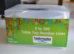 36 x Taskmaster Educational 0-100 Table Top Number Lines Sets - New/Boxed - CL185 - Ref: DRT0717 - L