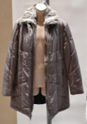 1 x Steilmann Kirsten Quilted Womens Winter Coat - Featuring a Removable Faux Fur Trim - Size 12 - C