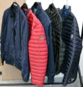 5 x Assorted Branded Mens Outerwear - Includes Coats, Jackets & Body Warmers - New Stock With Tags -
