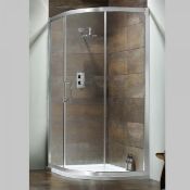 1 x Tavistock Oxygen 8 Offset Quadrant With Single Sliding Door Shower Enclosure - 800x1200x1950mm -