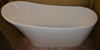 1 x Freestanding Slipper Bath - Unused Stock - Size 1600x750mm - CL190 - Ref GIL026 - Location: