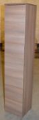 1 x Drift Walnut Upright Bathroom Tallboy Storage Cabinet - H1610 x W330 x D330mm - CL190 - Ref