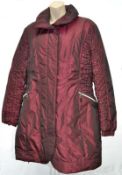 1 x Steilmann Kirsten Size 12 Womens Purple Quilted Coat / Jacket - CL210 - Ref SC1054 - Location:
