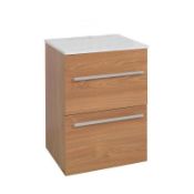 1 x Odessa Oak 600mm Floor Drawer Unit - Unused Stock - CL190 - Sink Basin Not Included - Ref FU14 -