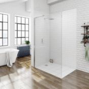 1 x Luxury 8mm Wet Room Glass Panel - 1200x1850mm - Product Code WRG1201 - New Boxed Stock - CL190 -