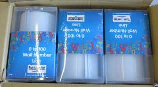 9 x TaskMaster Educational 0-100 Number Lines - New/Boxed - CL185 - Ref: DRT0689 - Location: Stoke