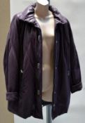 1 x Steilmann Kirsten Womens Deep Purple Coat / Jacket - CL210 - Ref SC2064 - Location: Altrincham