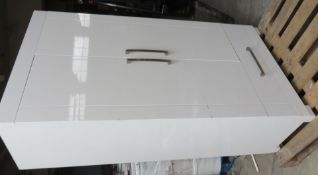 1 x Silver Cross Gloss White Wardrobe - 50.5x90.5x176cm - CL185 - Ref: DSY0241 - Location: Stoke-