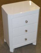 1 x Razzle Dazzle Mirrored 3 Drawer Bedside Table - H64 x W47.5 x D33cms - CL190 - Ref GIL002 -