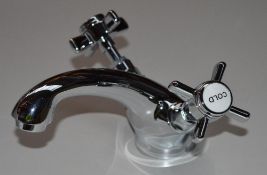 1 x Hampshire Basin Mixer Tap - High Quality Chrome Plated Brass Construction - Ref: PV039 - CL190 -