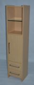 1 x Vogue ARC Series 2 Upright TALL BOY Bathroom Cabinet - OAK FINISH - Manufactured to the