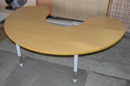 1 x Educational Milan 1800 x 1200mm Group Table 6 Seater with Adjustable Legs - New/Flat-Packed -