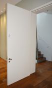 1 x Fire Resistant Internal Door - Fitted With Stylish Chrome Door Knobs, Triple Hinges and Lock -