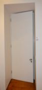 1 x Fire Resistant Internal Door - Fitted With Stylish Chrome Door Knobs, Triple Hinges and Lock -