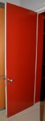 1 x Fire Resistant Internal Door - Fitted With Stylish Chrome Door Knobs, Triple Hinges and Lock -