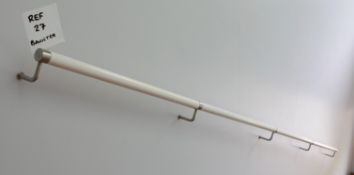 1 x Stair Handrail With Satin Chrome End Caps and Supports - Length 301 cms - Ref 27 - CL230 -