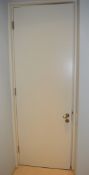 1 x Fire Resistant Internal Door - Fitted With Stylish Chrome Door Knobs, Triple Hinges and