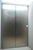 2 x Bespoke Internal Doors With Stainless Steel Finish - Pair of - Large Size - Ideal For Interior