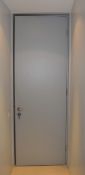 1 x Fire Resistant Internal Door - Fitted With Stylish Chrome Door Knobs, Triple Hinges and Lock -