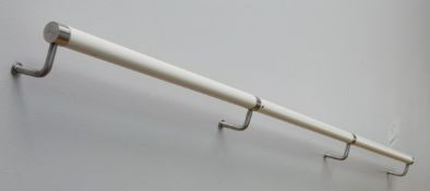 1 x Stair Handrail With Satin Chrome End Caps and Supports - Length 187.5 cms - Ref 11 - CL230 -