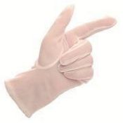 10 x Packs of Bleached 100% Nylon Gloves Open Cuff Size 9.5 - 10 per Pack - CL185 - Ref: RU/GC182/