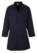 16 x Portwest Standard Mens Lab Coat - Navy - Size XS - CL185 - Ref: PW/2852/NVY/XS/P34 - New