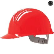 3 x JSP Helmet Mk2 Std Peak - Poly/Slip Ratchet - Red - CL185 - Ref: JS/AHB010/RED/P12 - New Stock -