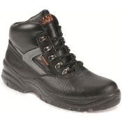3 x Pairs of Work Site Midcut Boot Reflective Flash M-S Size 10 - CL185 - Ref: ST/SS601SM/10/P42 - N