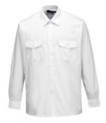 18 x Portwest Pilot Shirt Long Sleeved - White - Collar 18.5 - CL185 - Ref: PW/S102/WHT/18.5/P23 - N