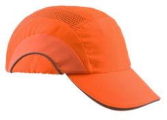 8 x JSP Hard Cap A1+ Short Peak 5cm HiVis Orange - CL185 - Ref: JS/ABS000HV/ORG/P17 - New Stock - Lo