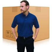1 x Pique Polo Shirt Royal - Small - CL185 - Ref: DV/HL209/RYL/S/P33 - New Stock - Location: Stoke-o
