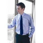 6 x Mens Easy-Care Oxford Shirt Long Sleeved Blue Size 19 - CL185 - Ref: DV/SH30/BLU/19/P6 - New