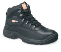 1 x Pair Of Sterling Steel Black Waterproof Hiker With Steel Toe & Midsole - Size 3 - CL185 - Ref: