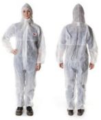 20 x 3M 4500 Protective Coverall - White - Size 2XL - CL185 - Ref: DA/CBP/WHT/XXL/P30 - New Stock -