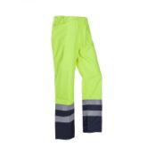 1 x Sioen Hi-Viz Flame Retardent Anti-Static Trousers - Yellow/Navy - Size Large - CL185 - Ref: SI/