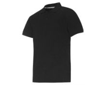 2 x Pique Polo Shirt Black - 5XL - CL185 - Ref: DV/HL209/BLK/5XL/P35 - New Stock - Location: Stoke-o