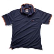 9 x Scruffs Worker Polo - Navy - 2XL - CL185 - Ref: SC/WPOLO/NVY/2XL/P47 - New Stock - Location: Sto