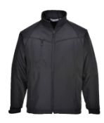 1 x Portwest Oregon Showerproof Softshell - Black - Medium - CL185 - Ref: PW/TK40/BLK/M/P34 - New St