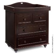 1 x Silver Cross Dorchester Dresser Changer  - Nursery Furniture - Dimensios: Height: 102cm Width: