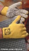 8 x Pairs of Fireblade Mediumweight Kevlar Glove with Leather Patch - Size 10 - CL185 - Ref: RU/FBJY