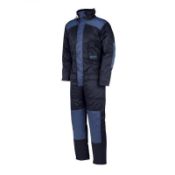 4 x Sioen Matterhorn Cold Storage Coveralls - Navy/Blue - Medium - CL185 - Ref: SI/6402/NB/M/P20 -