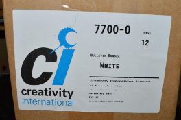 10 x Boxes of CI White Bulletin Borders - 12 Borders Per Box - CL185 - Ref: DRT0744 - Location: