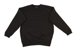 2 x Set-In Sleeve Sweatshirts - Black - Size Small - CL185 - Ref: DV/HL417/BLK/S/P25 - New Stock -