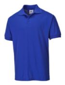 8 x Portwest Naples Polo Shirt - Royal Blue - Medium - CL185 - Ref: PW/B210/RYL/M/P35 - New Stock -