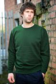 10 x Set-In Sleeve Sweatshirt - Bottle Green - Size Small - CL185 - Ref: DV/HL417/BGRN/S/P20 - New S