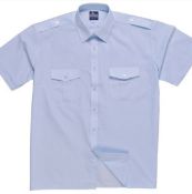 9 x Portwest Pilot Shirt Short Sleeve (Workwear) Colour: BLUE - Neck 16.5