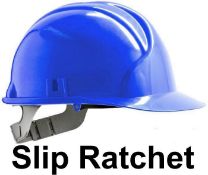 32 x JSP Helmet Mk3 Comfort Plus/Slip Ratchet - Blue - CL185 - Ref: JS/AHC110/BLU/P7 - New Stock -
